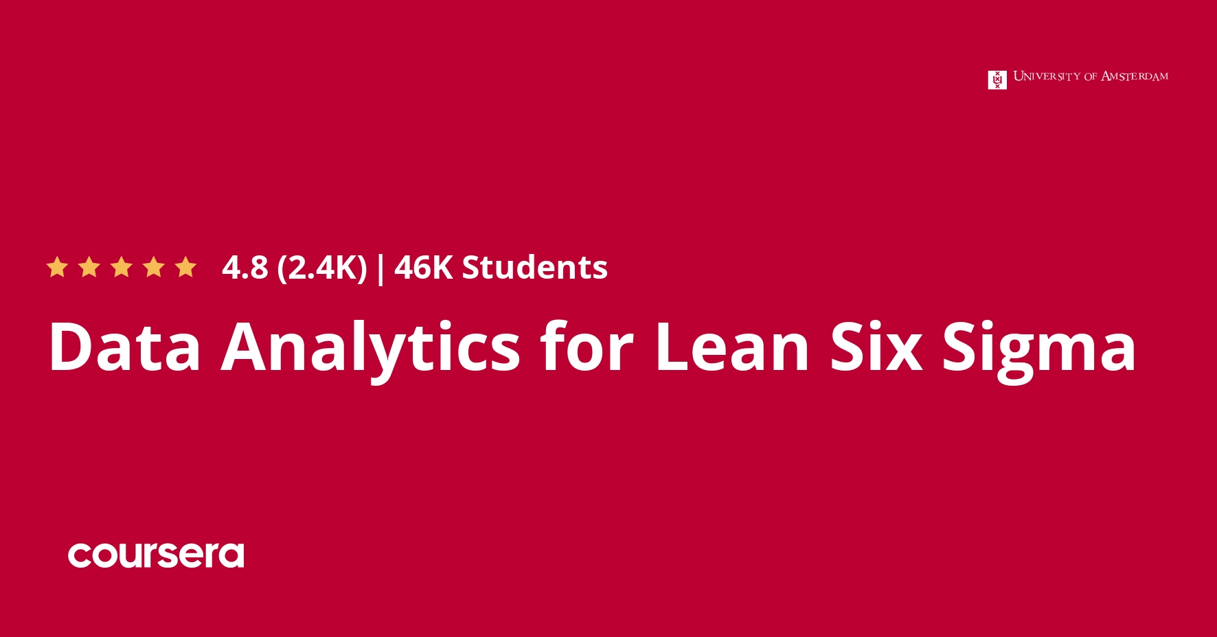 Data Analytics for Lean Six Sigma