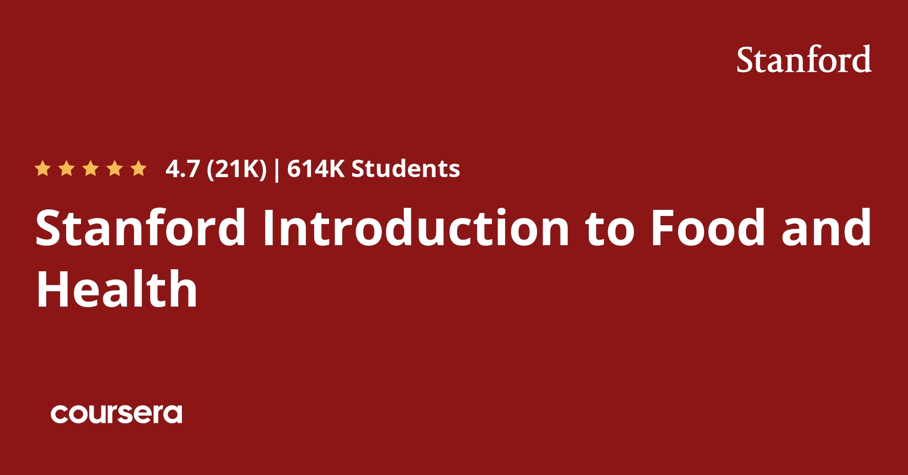 Stanford Introduction to Food and Health
