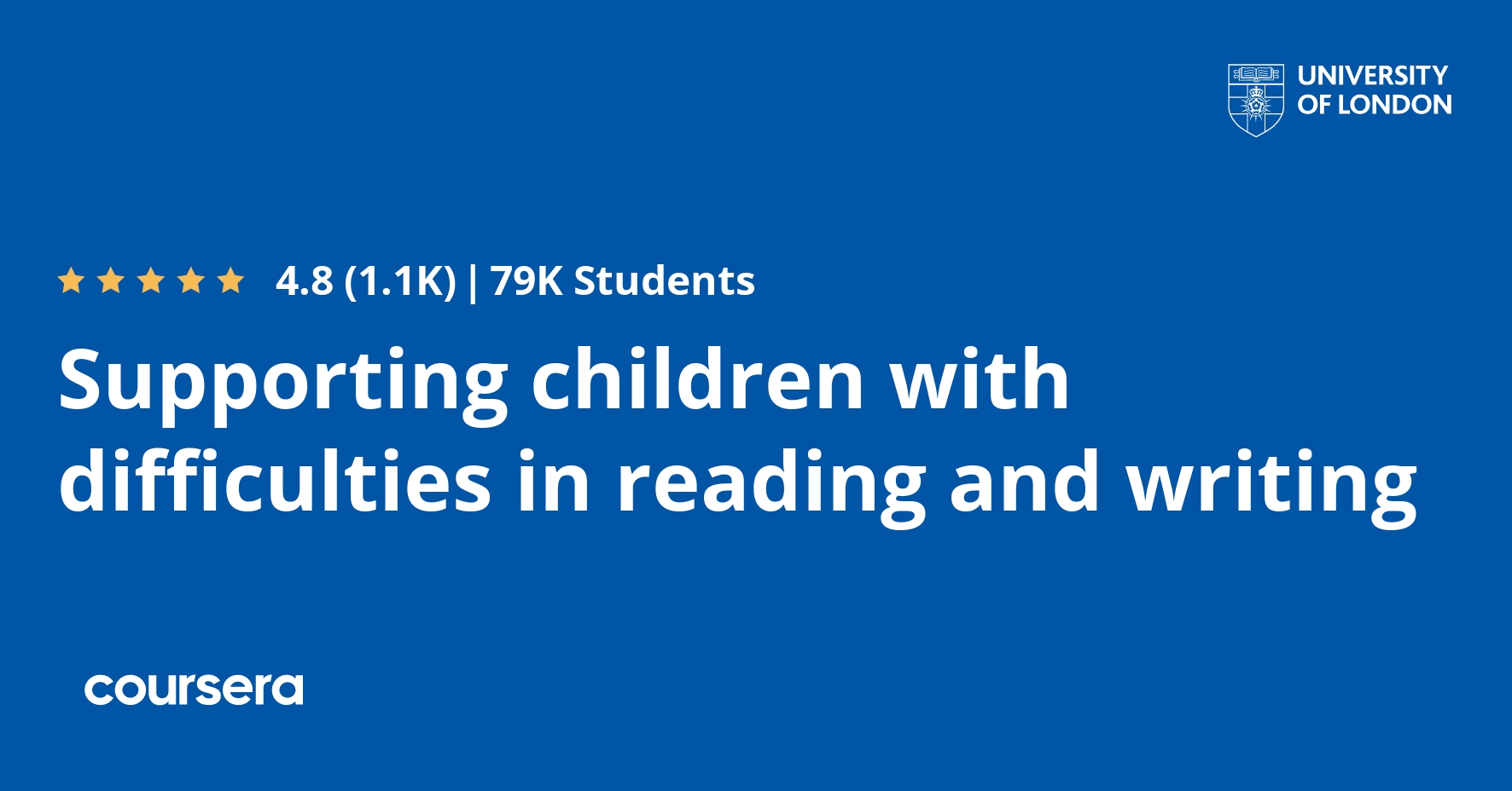 Supporting children with difficulties in reading and writing